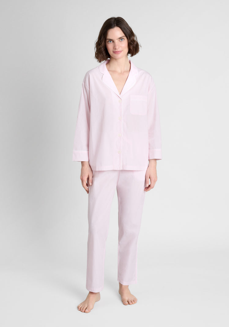 Marina Pajama Set in Pink End on End